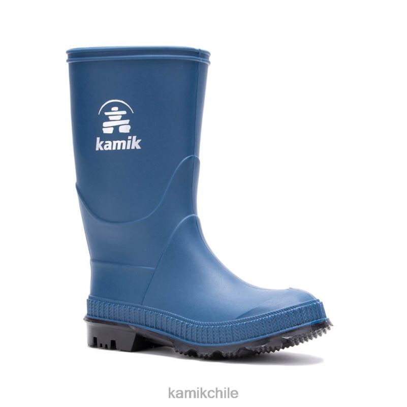 azul marino claro botas de lluvia RJT4Z370 Kamik niños pequeños pisar muy fuerte