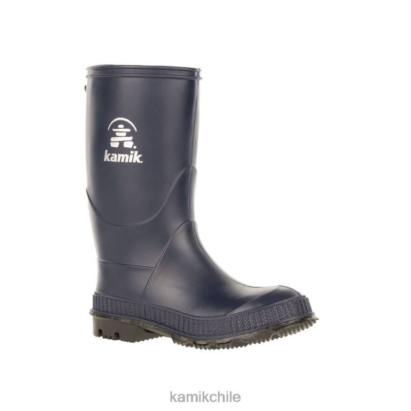 azul marino/negro botas de lluvia RJT4Z368 Kamik niños pequeños pisar muy fuerte