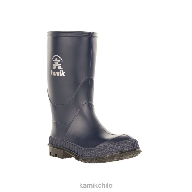 azul marino/negro botas de lluvia RJT4Z368 Kamik niños pequeños pisar muy fuerte