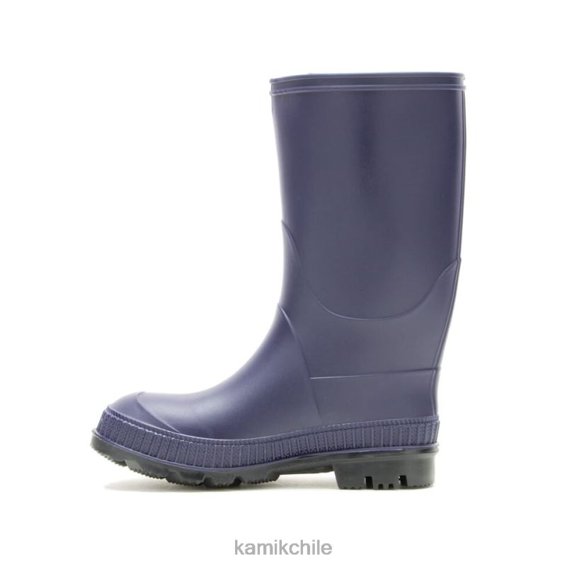 azul marino/negro botas de lluvia RJT4Z368 Kamik niños pequeños pisar muy fuerte