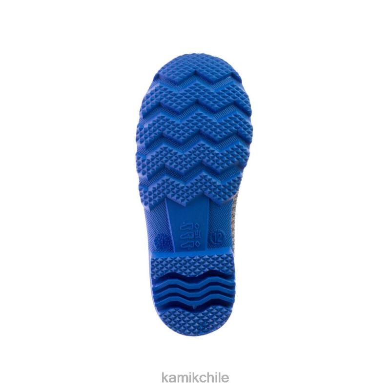 carbón/azul botas de lluvia RJT4Z367 Kamik niños pequeños pisar muy fuerte