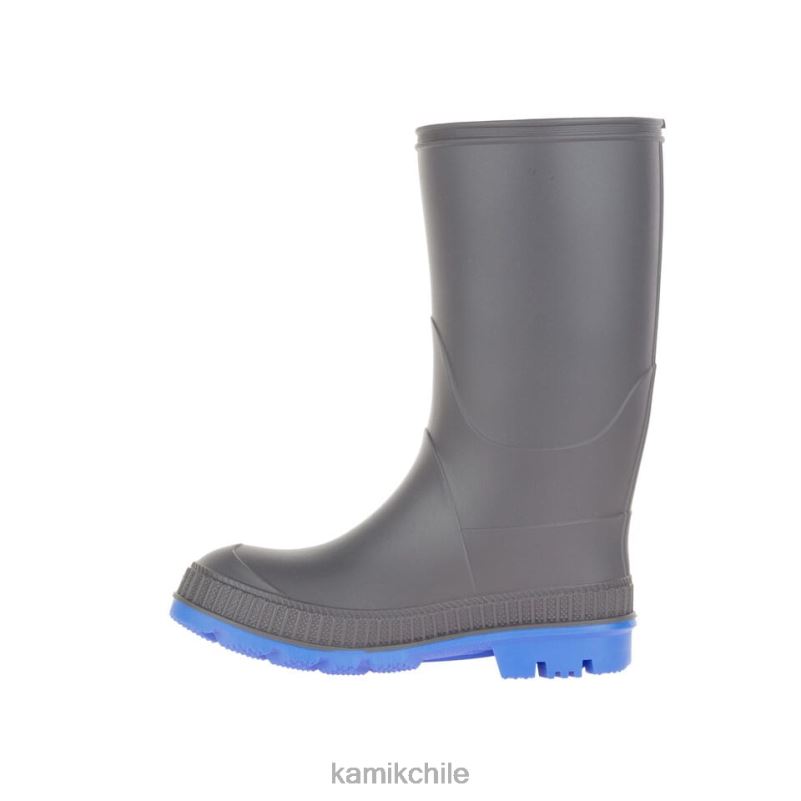 carbón/azul botas de lluvia RJT4Z367 Kamik niños pequeños pisar muy fuerte