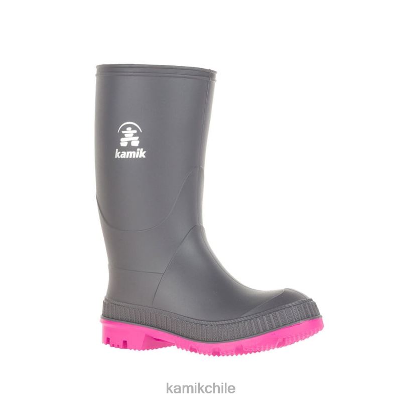 carbón/magenta botas de lluvia RJT4Z366 Kamik niños pequeños pisar muy fuerte