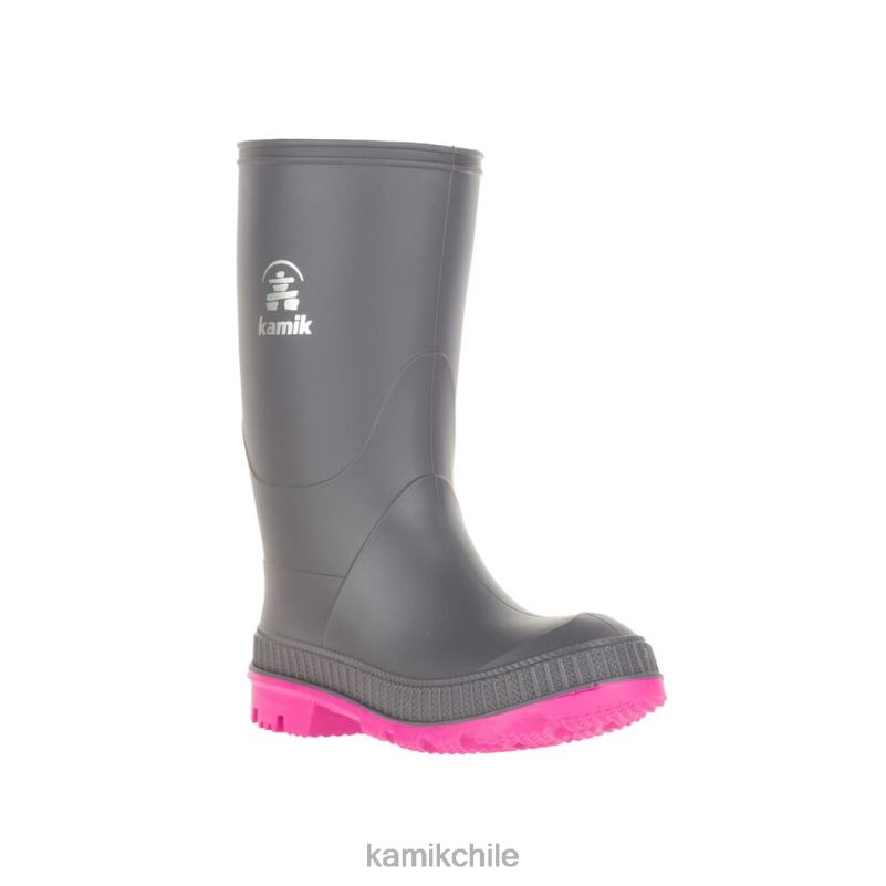 carbón/magenta botas de lluvia RJT4Z366 Kamik niños pequeños pisar muy fuerte