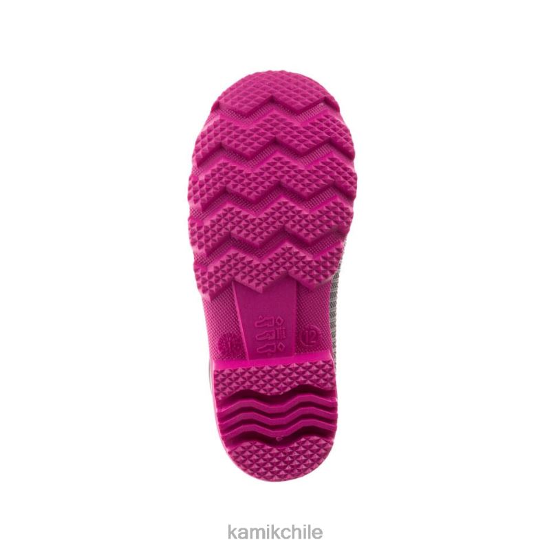 carbón/magenta botas de lluvia RJT4Z366 Kamik niños pequeños pisar muy fuerte