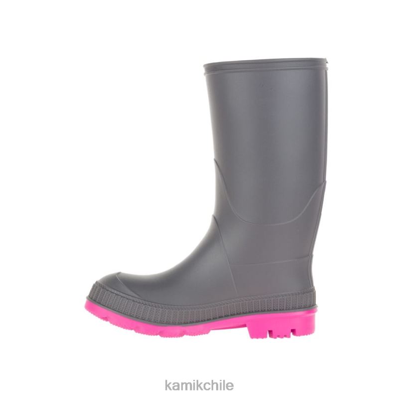 carbón/magenta botas de lluvia RJT4Z366 Kamik niños pequeños pisar muy fuerte