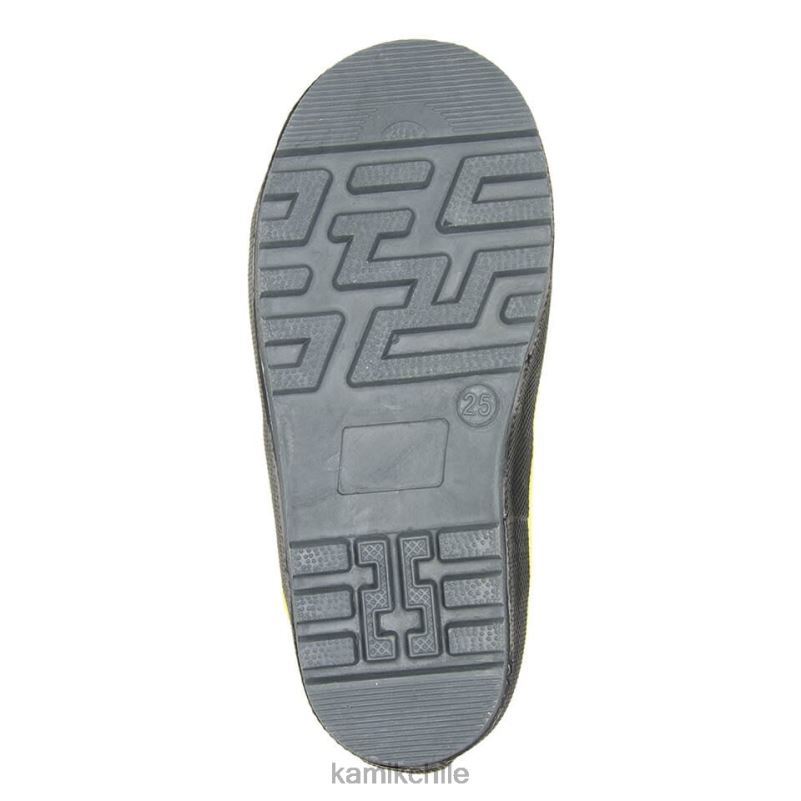gris botas de lluvia RJT4Z374 Kamik niños pequeños dinosaurio