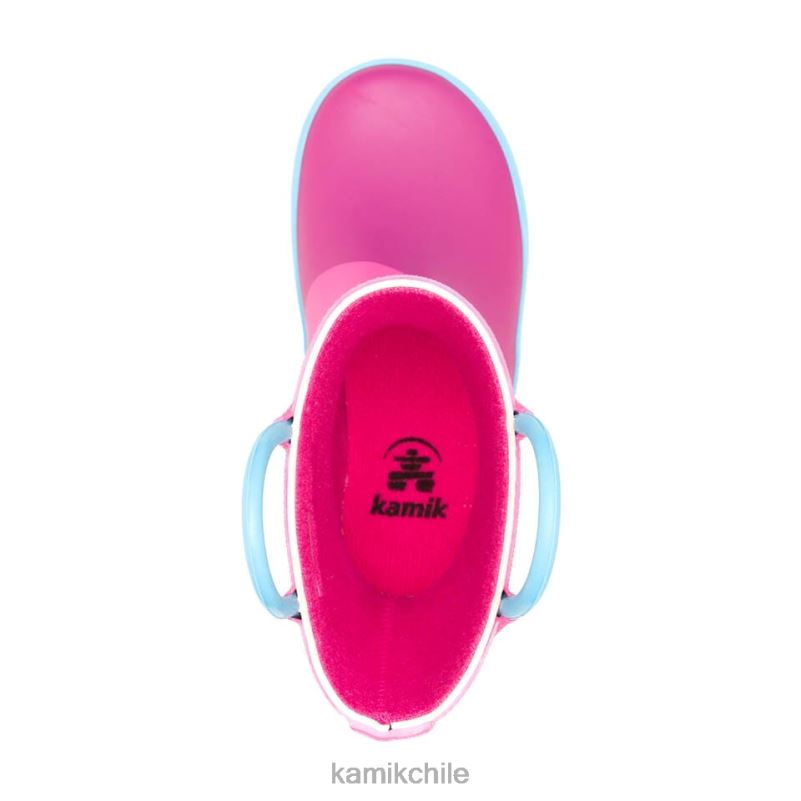 magenta botas de lluvia RJT4Z375 Kamik niños pequeños unicornio