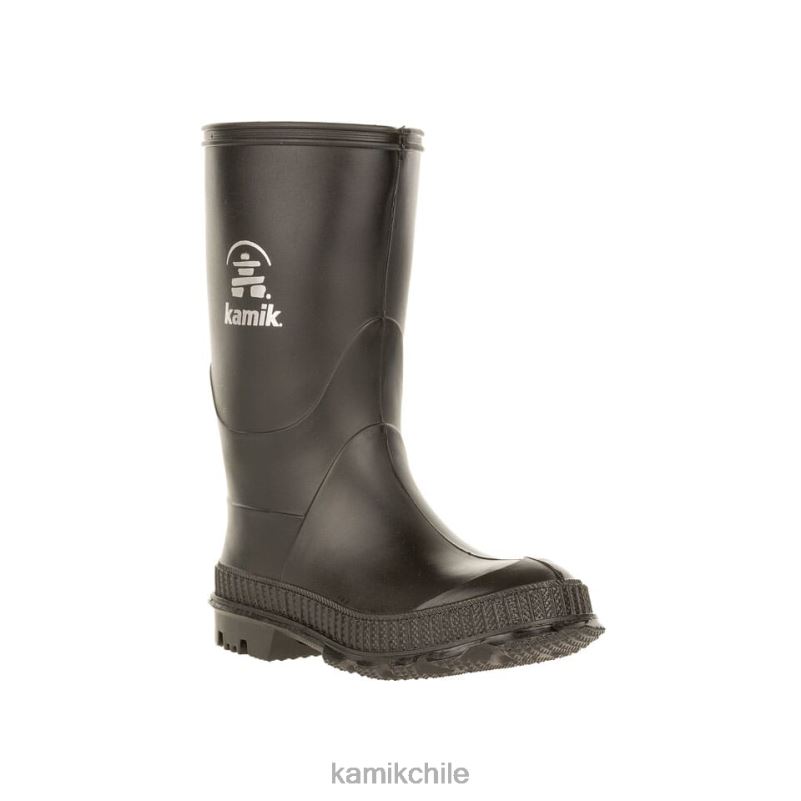 negro botas de lluvia RJT4Z362 Kamik niños pequeños pisar muy fuerte
