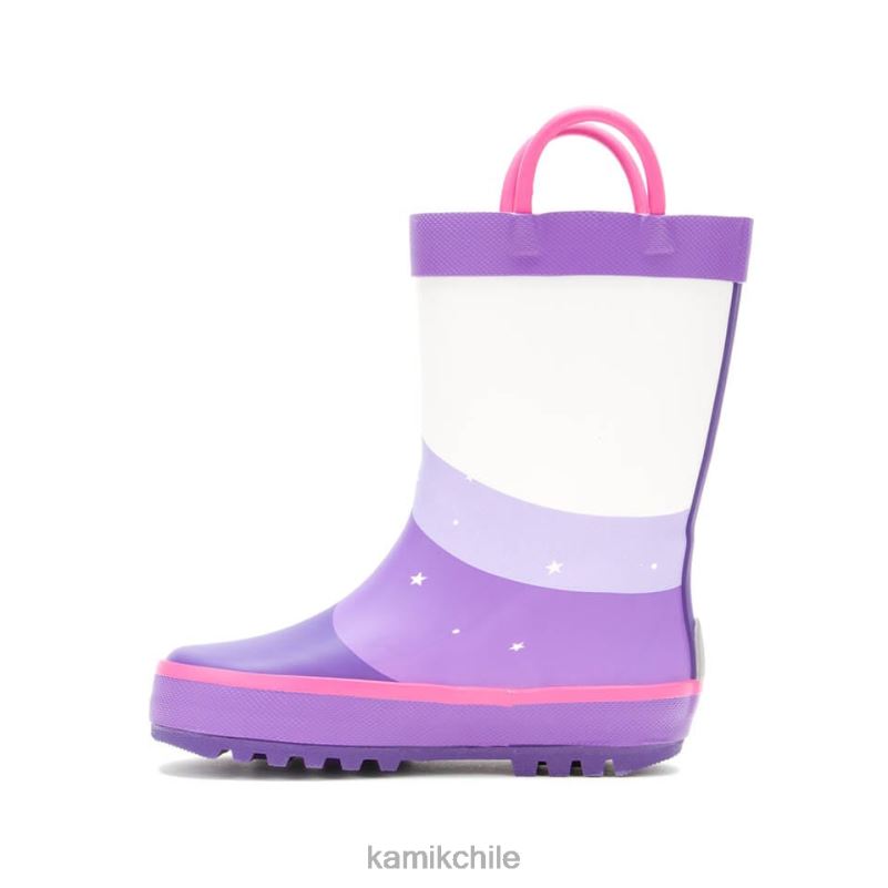 púrpura botas de lluvia RJT4Z376 Kamik niños pequeños unicornio
