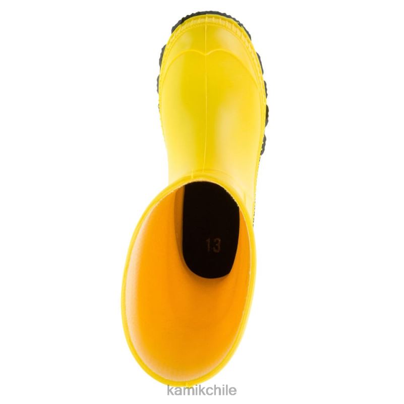 suela amarilla/negra botas de lluvia RJT4Z365 Kamik niños pequeños pisar muy fuerte