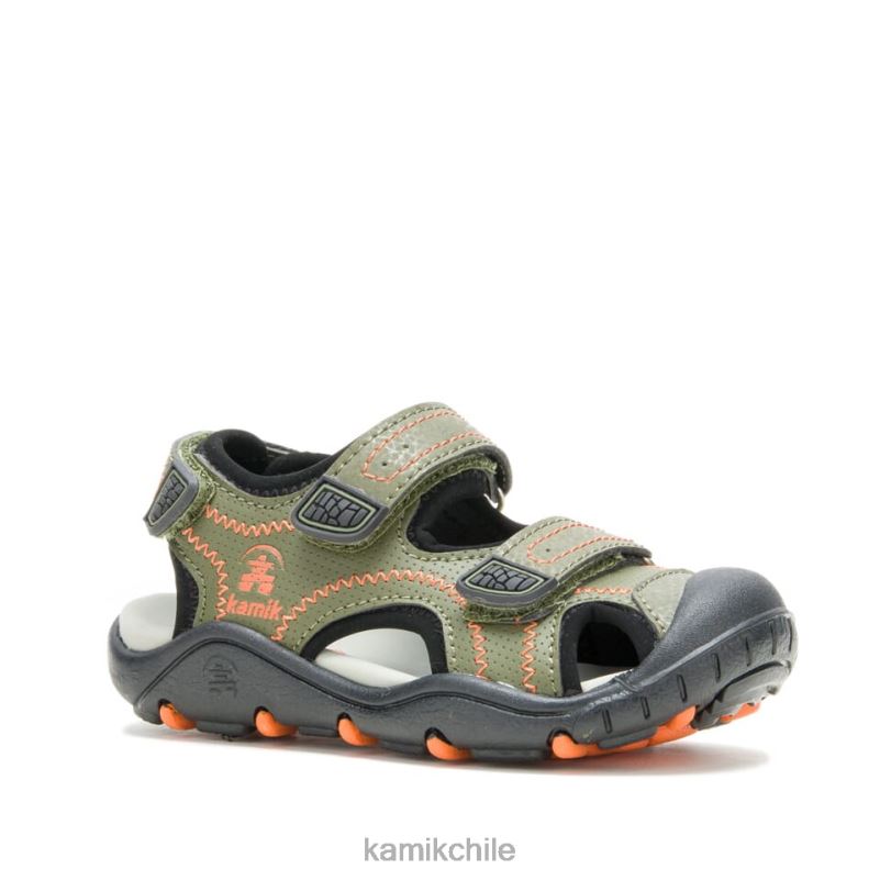 aceituna sandalias RJT4Z397 Kamik niños pequeños tortuga marina 2