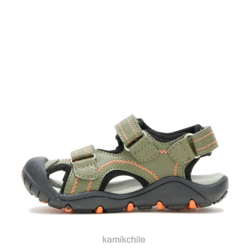 aceituna sandalias RJT4Z397 Kamik niños pequeños tortuga marina 2