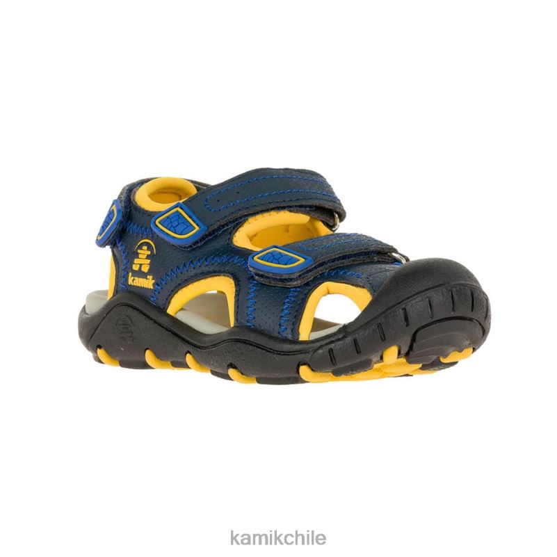 azul marino/cítricos sandalias RJT4Z392 Kamik niños pequeños tortuga marina 2