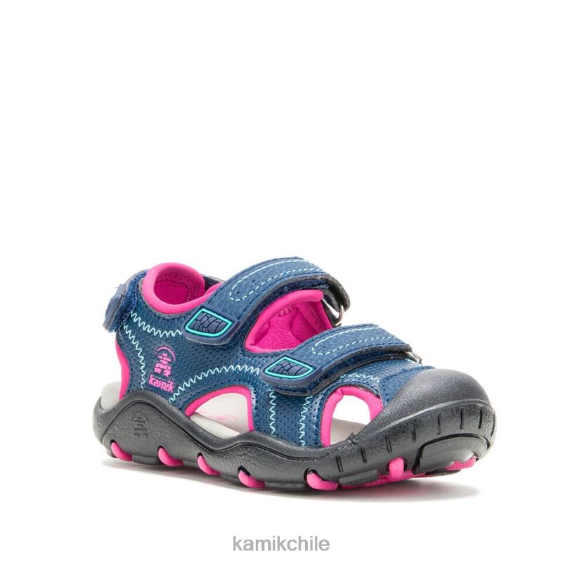 azul marino claro sandalias RJT4Z395 Kamik niños pequeños tortuga marina 2