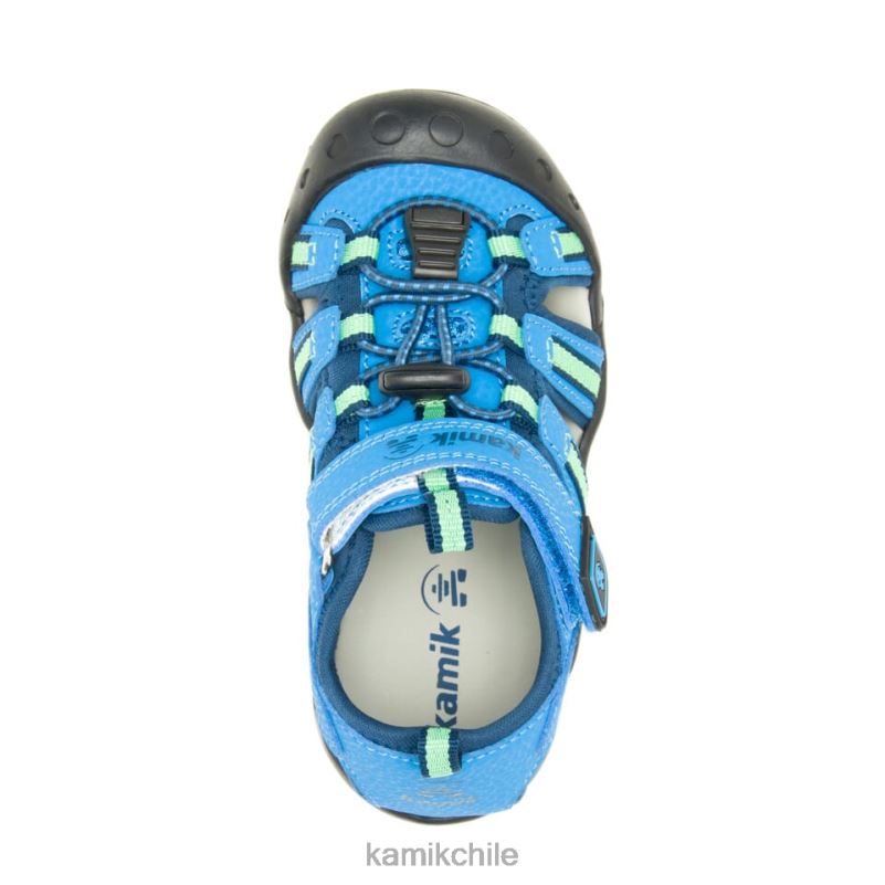 azul verde sandalias RJT4Z389 Kamik niños pequeños cangrejo