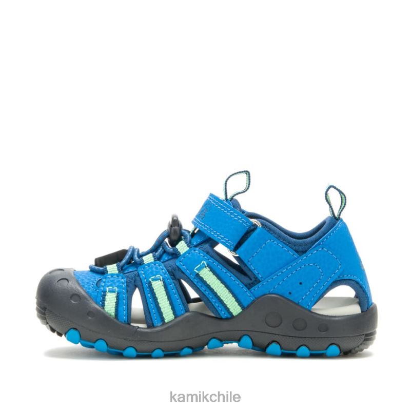 azul verde sandalias RJT4Z389 Kamik niños pequeños cangrejo
