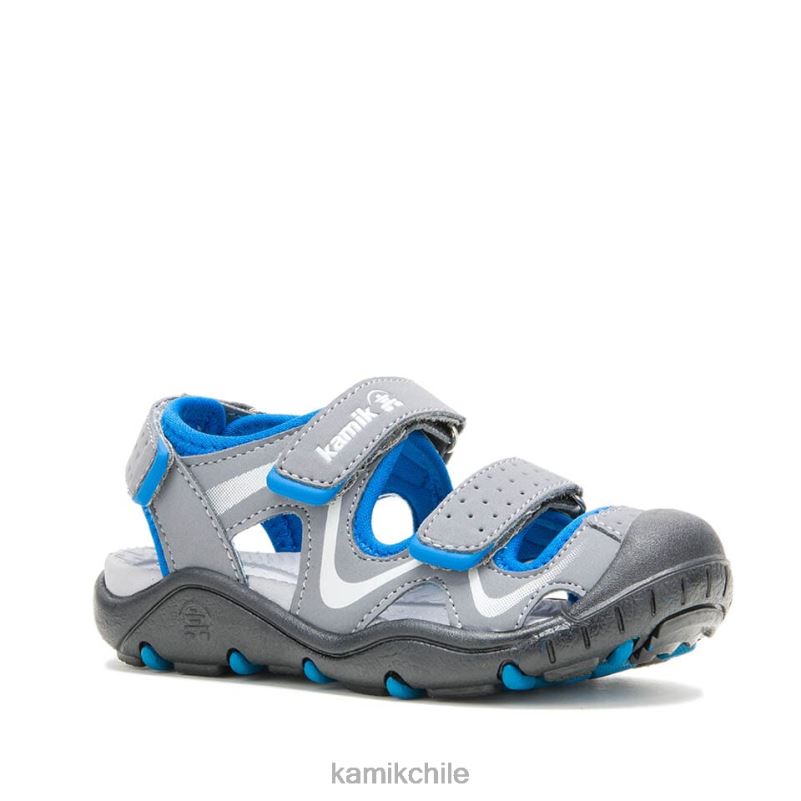 carbón/azul sandalias RJT4Z380 Kamik niños pequeños deambular