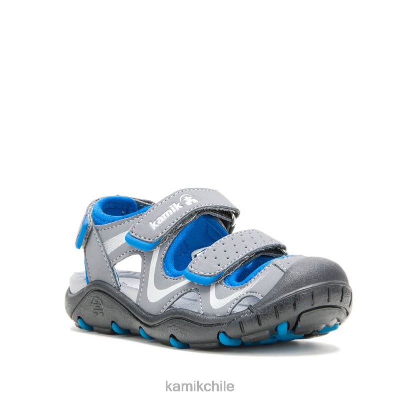 carbón/azul sandalias RJT4Z380 Kamik niños pequeños deambular