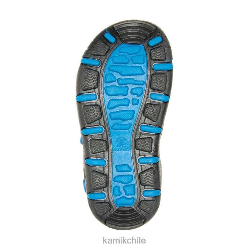 carbón/azul sandalias RJT4Z380 Kamik niños pequeños deambular