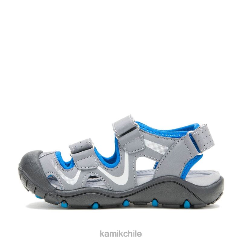 carbón/azul sandalias RJT4Z380 Kamik niños pequeños deambular