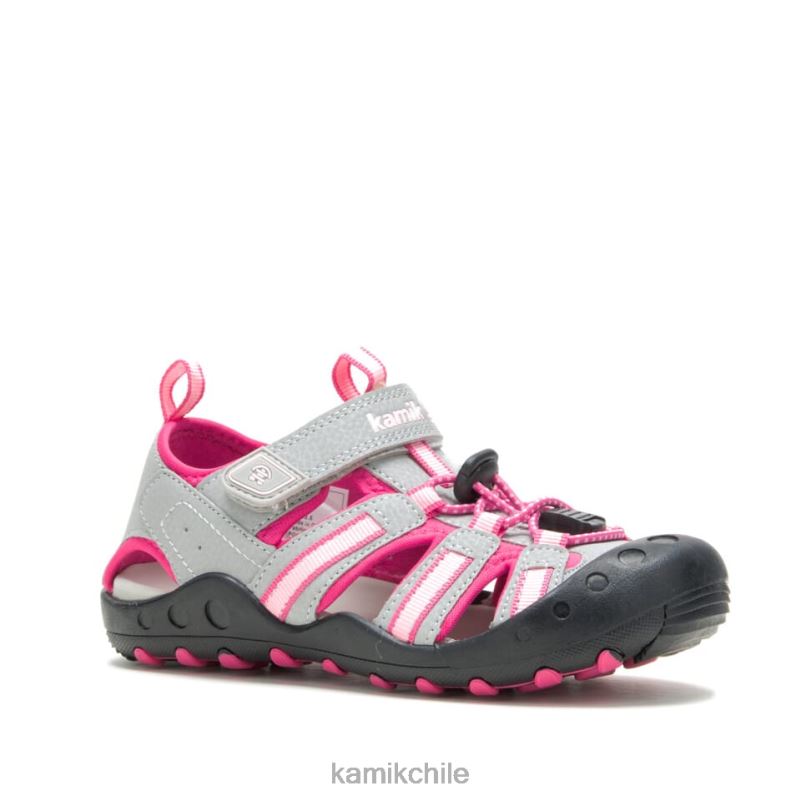 gris/rosa sandalias RJT4Z385 Kamik niños pequeños cangrejo