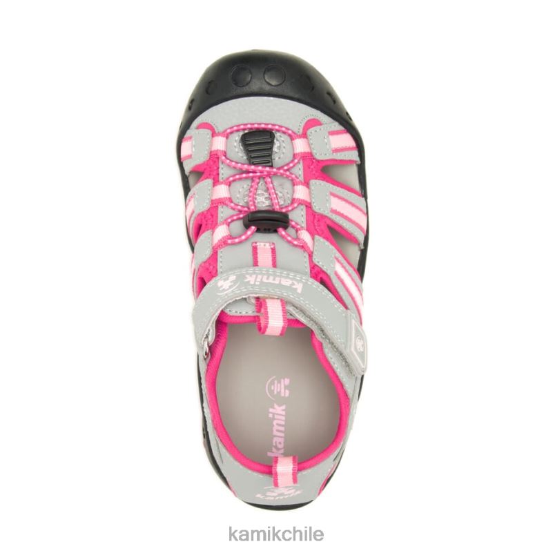 gris/rosa sandalias RJT4Z385 Kamik niños pequeños cangrejo