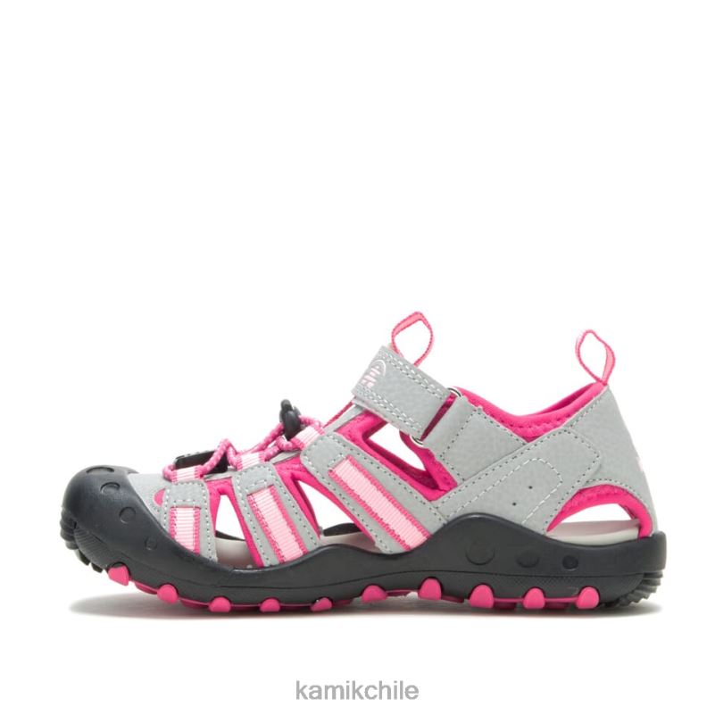 gris/rosa sandalias RJT4Z385 Kamik niños pequeños cangrejo