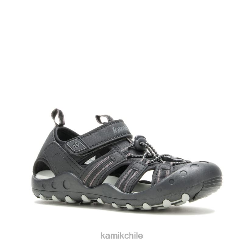 negro sandalias RJT4Z384 Kamik niños pequeños cangrejo
