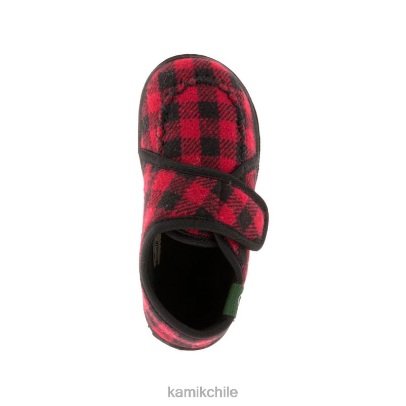 negro rojo zapatillas RJT4Z444 Kamik niños pequeños acogedorlodge