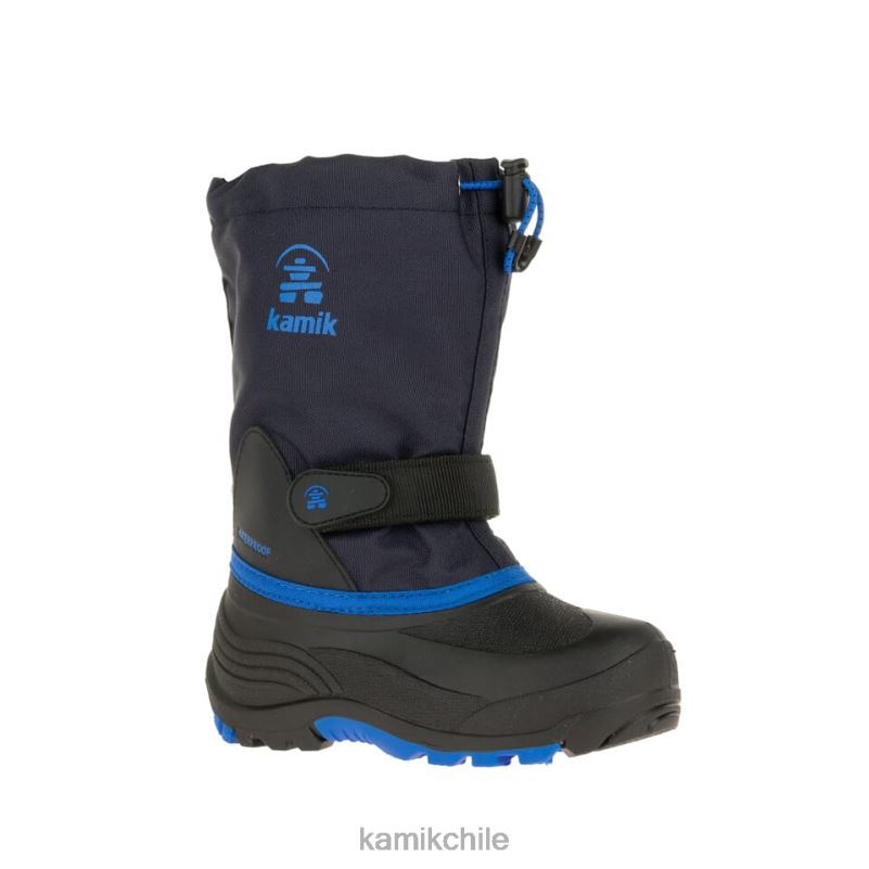 Azul marino botas de invierno RJT4Z339 Kamik niños chinche de agua de ancho