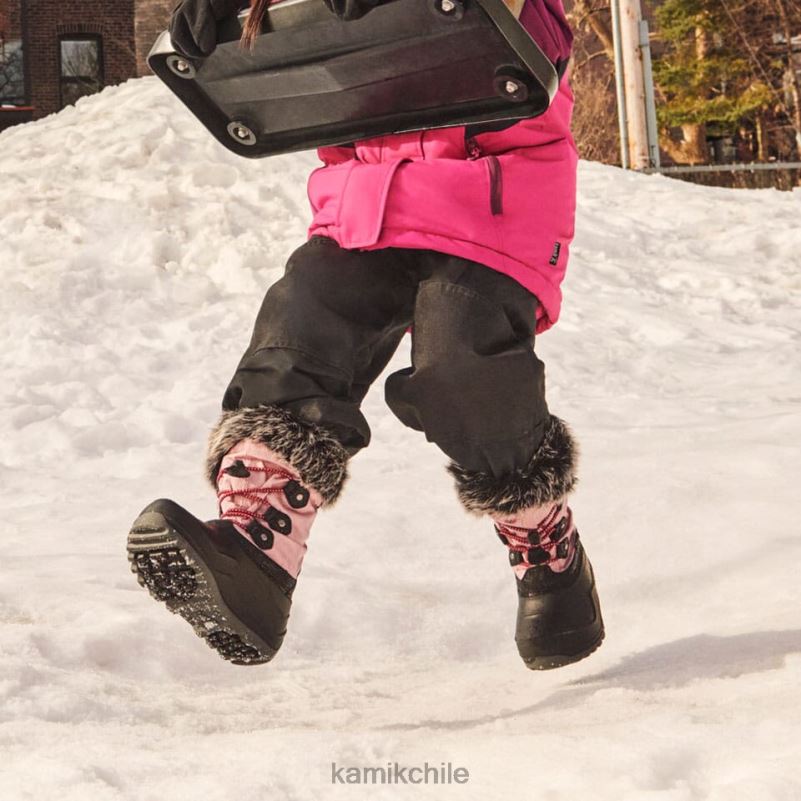 Rosa claro botas de invierno RJT4Z335 Kamik niños polvoriento 3