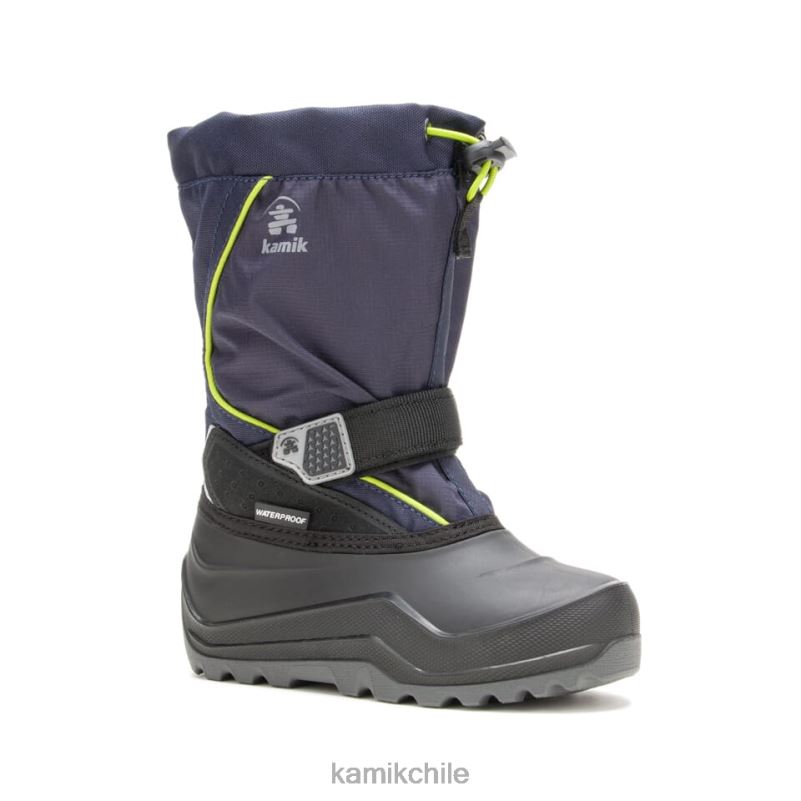 azul marino/lima botas de invierno RJT4Z313 Kamik niños nevadas 2