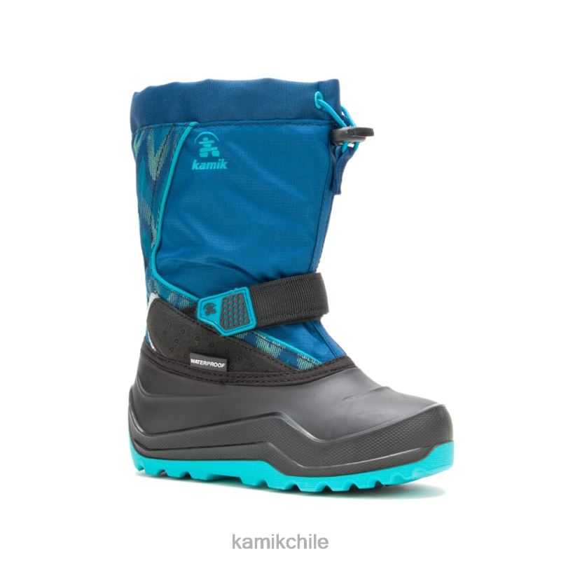azul marino/verde azulado botas de invierno RJT4Z322 Kamik niños nevada p2
