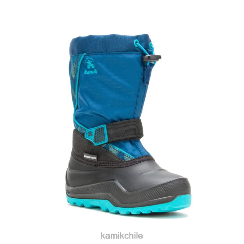 azul marino/verde azulado botas de invierno RJT4Z322 Kamik niños nevada p2