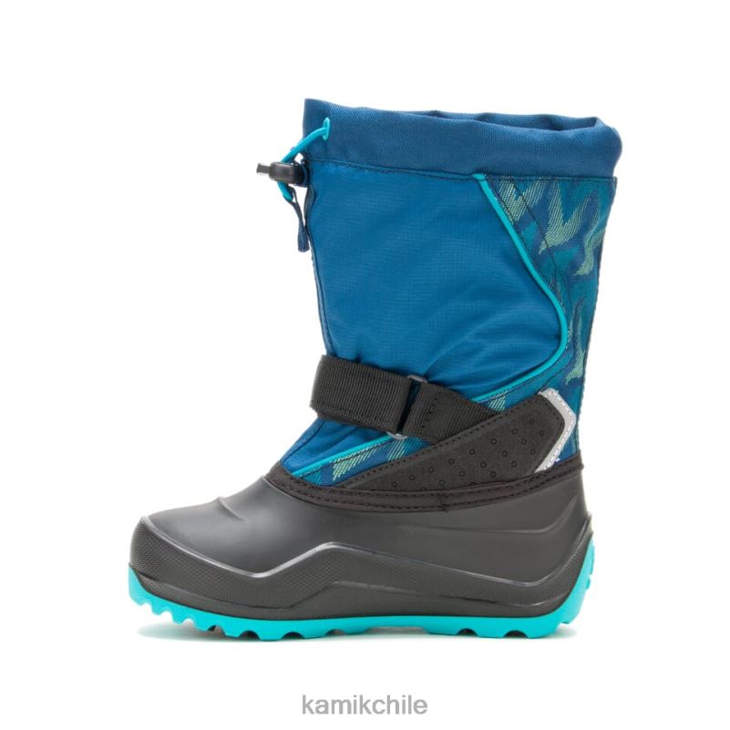 azul marino/verde azulado botas de invierno RJT4Z322 Kamik niños nevada p2