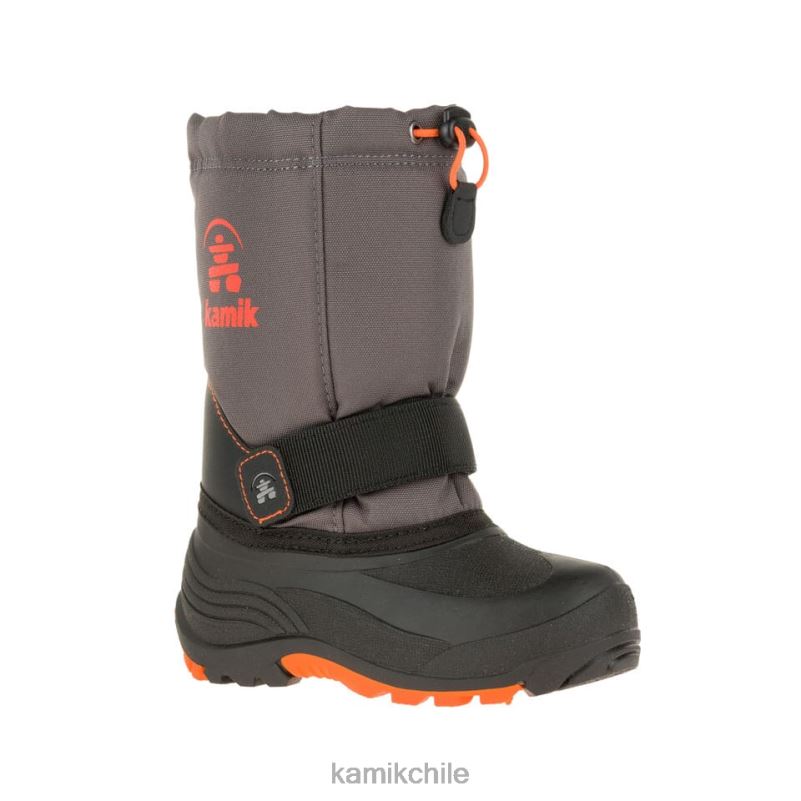 carbón/llama botas de invierno RJT4Z341 Kamik niños cohete de ancho