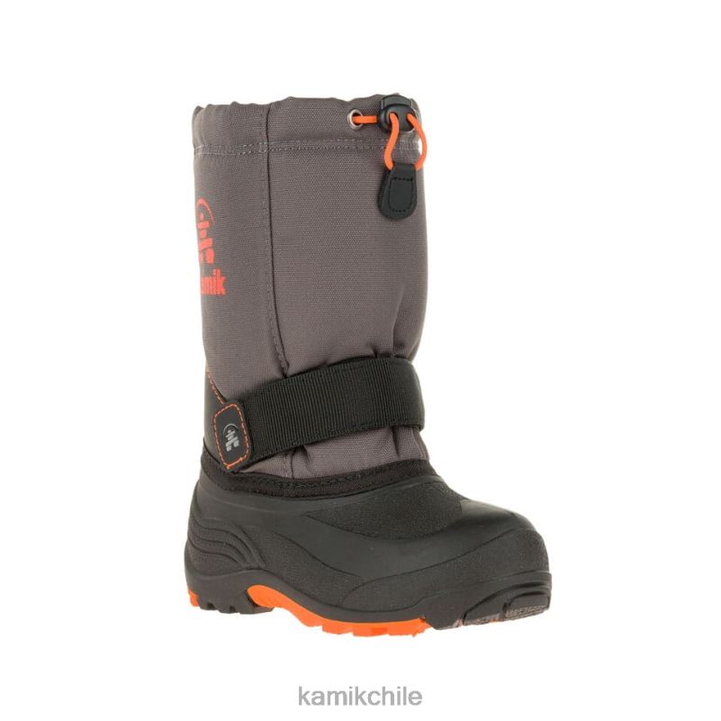 carbón/llama botas de invierno RJT4Z341 Kamik niños cohete de ancho