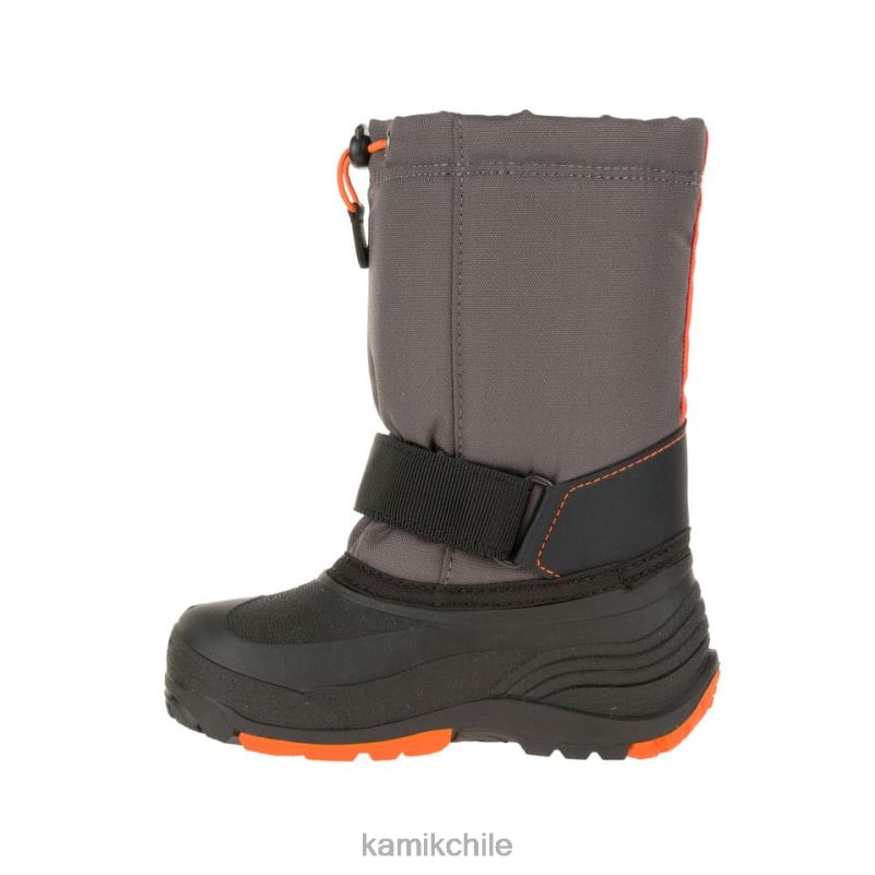 carbón/llama botas de invierno RJT4Z341 Kamik niños cohete de ancho