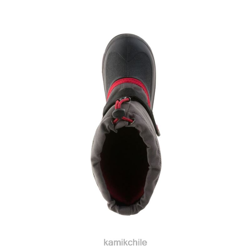 carbón/rojo botas de invierno RJT4Z337 Kamik niños chinche de agua de ancho