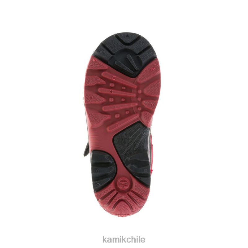 carbón/rojo botas de invierno RJT4Z337 Kamik niños chinche de agua de ancho
