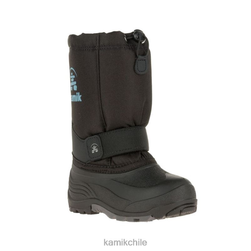 negro botas de invierno RJT4Z284 Kamik niños cohete