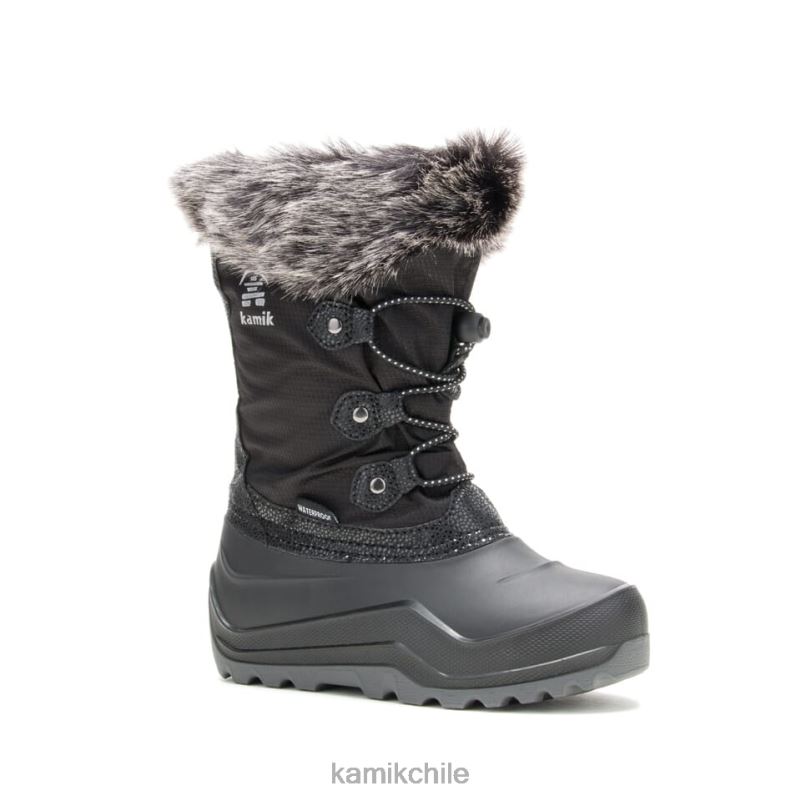 negro botas de invierno RJT4Z330 Kamik niños polvoriento 3