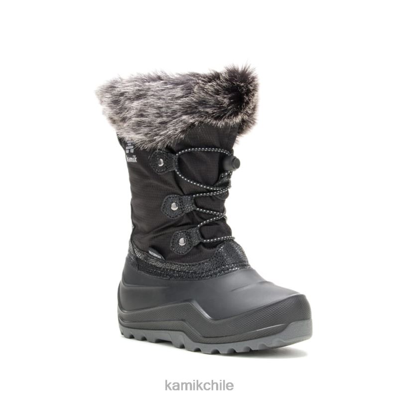 negro botas de invierno RJT4Z330 Kamik niños polvoriento 3