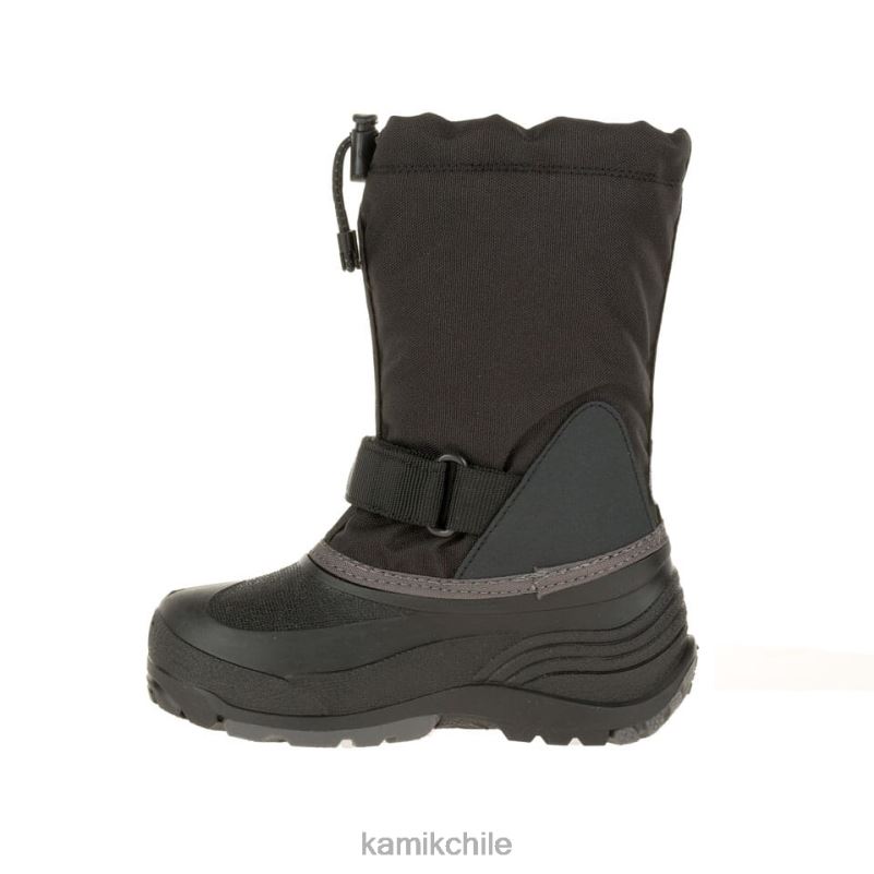 negro/carbón botas de invierno RJT4Z336 Kamik niños chinche de agua de ancho