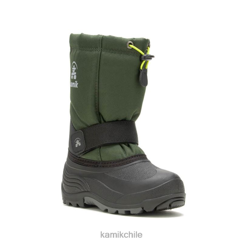 verde oscuro botas de invierno RJT4Z289 Kamik niños cohete