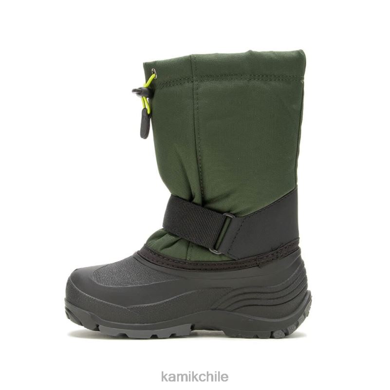 verde oscuro botas de invierno RJT4Z289 Kamik niños cohete