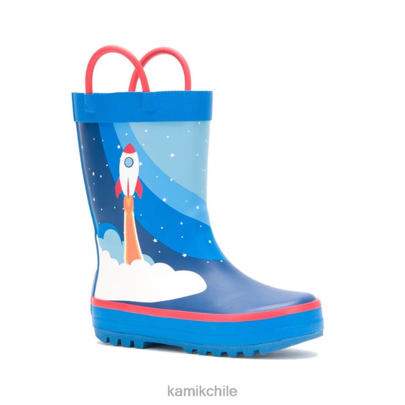 azul botas de lluvia RJT4Z215 Kamik niños cohete espacial