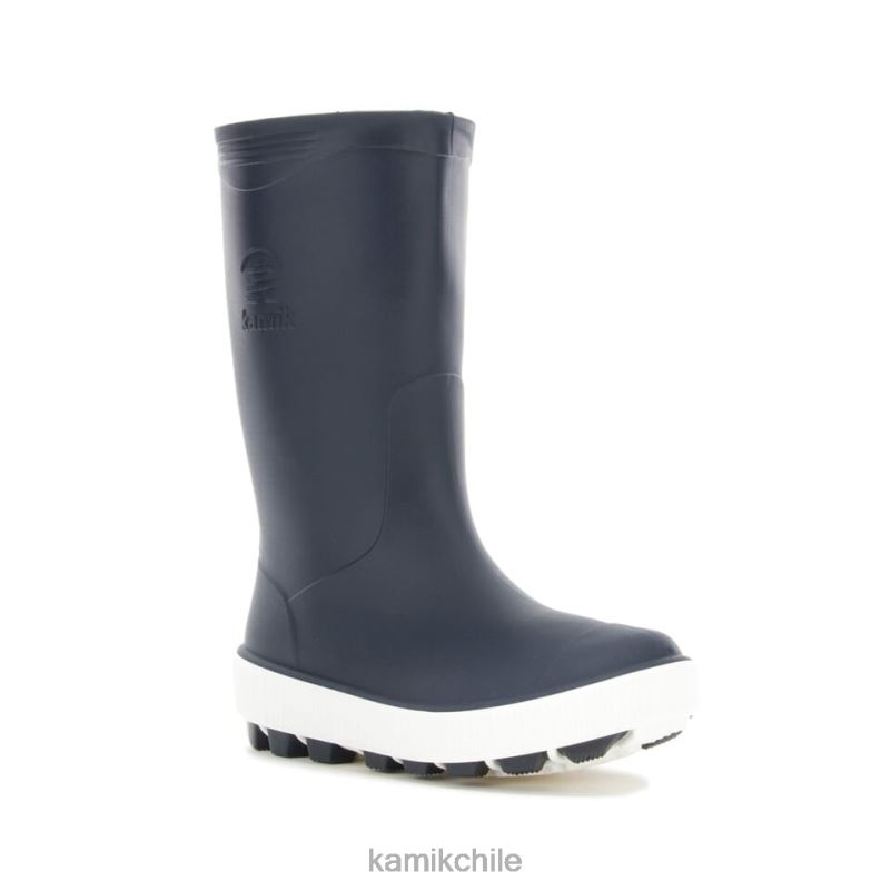 azul marino/blanco botas de lluvia RJT4Z195 Kamik niños aguas revueltas