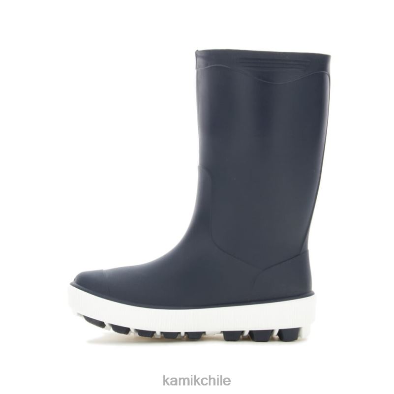 azul marino/blanco botas de lluvia RJT4Z195 Kamik niños aguas revueltas